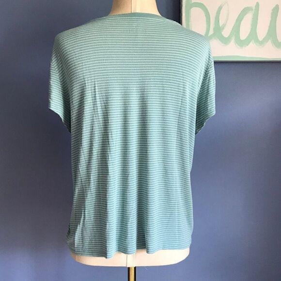 AEO Soft & Sexy Mint Green & White Striped Short Sleeve Tee - L - Picture 5 of 6
